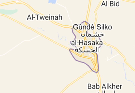 Karte von Al-Hasaka