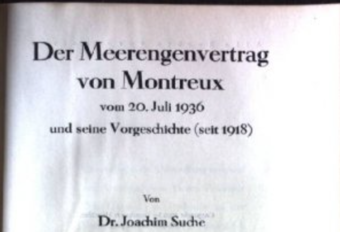 Der Vertrag von Montreux