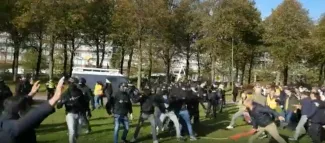 Ausschreitungen bei PKK-Protestkundgebung in Den Haag