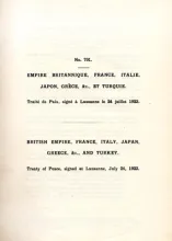 Der Vertrag von Lausanne und die sogenannte geheime Vereinbarung