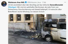 Stuttgart - Nach Brandanschlag Botschafter einbestellt